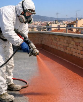 Aplicación de poliurea en caliente